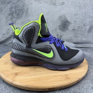 Nike LeBron 9 Shoes Boys Size 5.5Y Gray Green Purple Basketball 472664-004